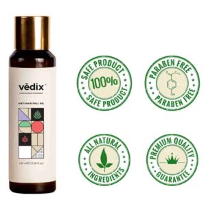 Vedix Customized Ayurvedic Anti-Hairfall Oil for Normal - For Oily Scalp & Straight Hair - Made With Berberis, Banyan And Vetiver | Best Ayurvedic Hair Oil in India